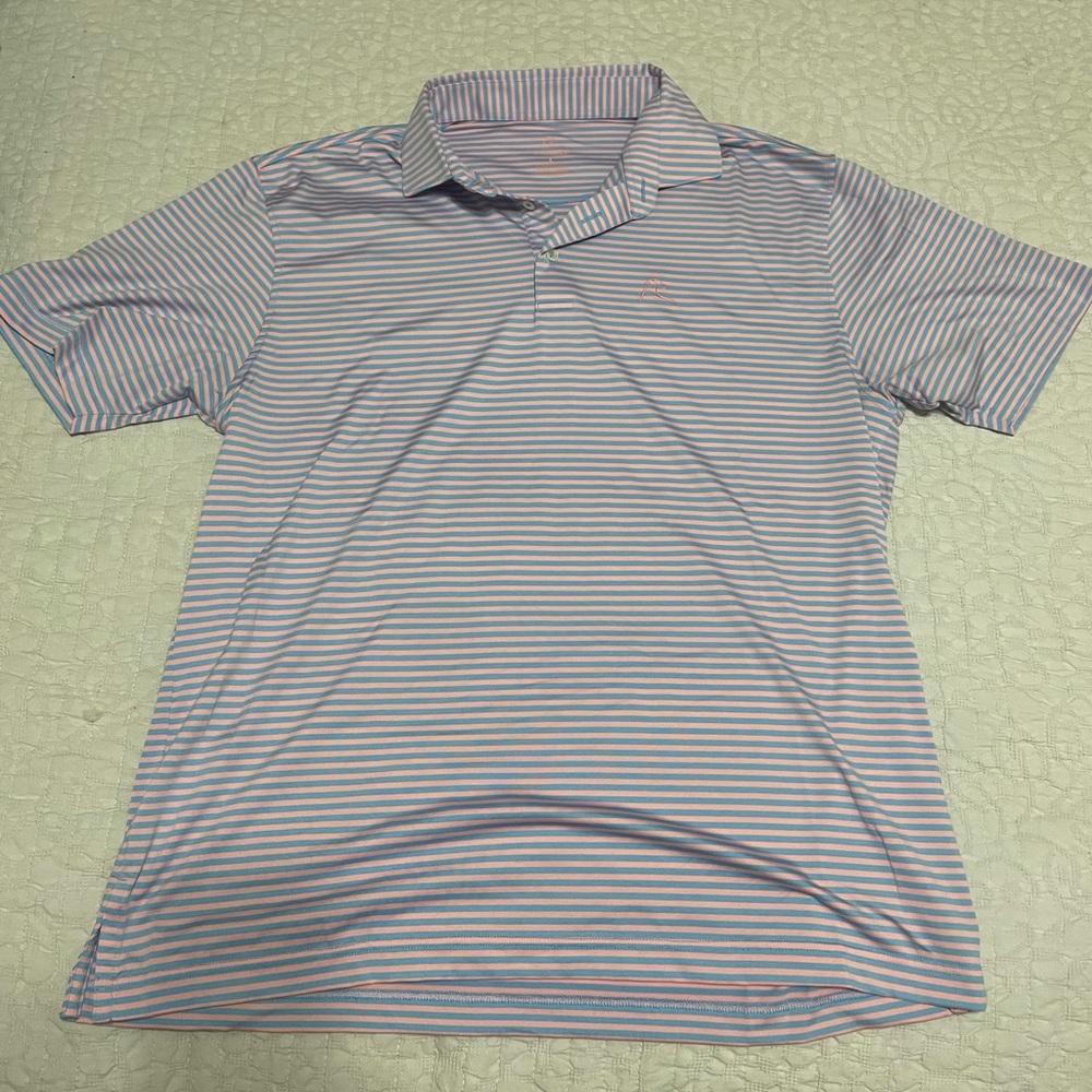 Rhoback Pink and Blue Polo. Size Large